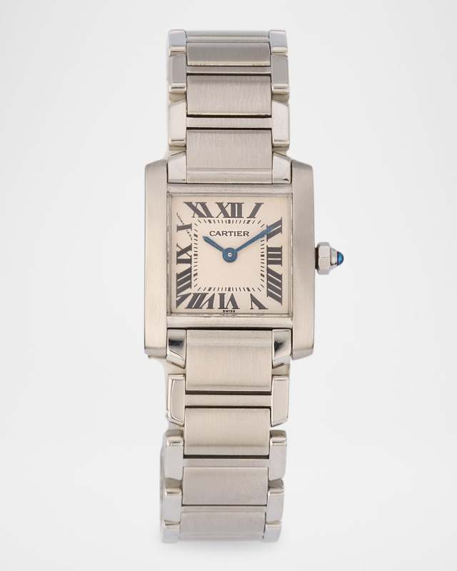 Cartier Stainless Steel Tank Francaise 25mm Vintage 1990s Watch